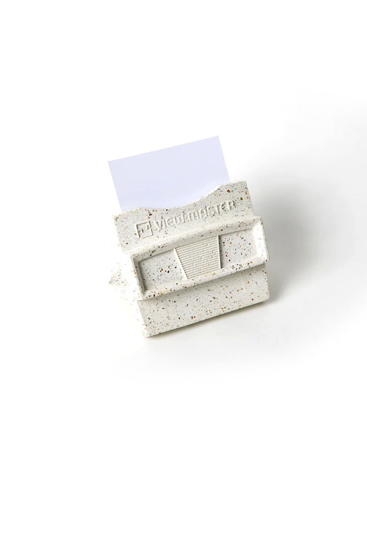 Retro Card Holder - White Terrazzo