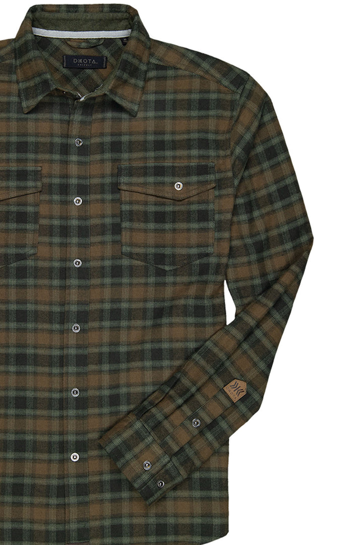 Riley Flannel Button-Up Shirt - Army