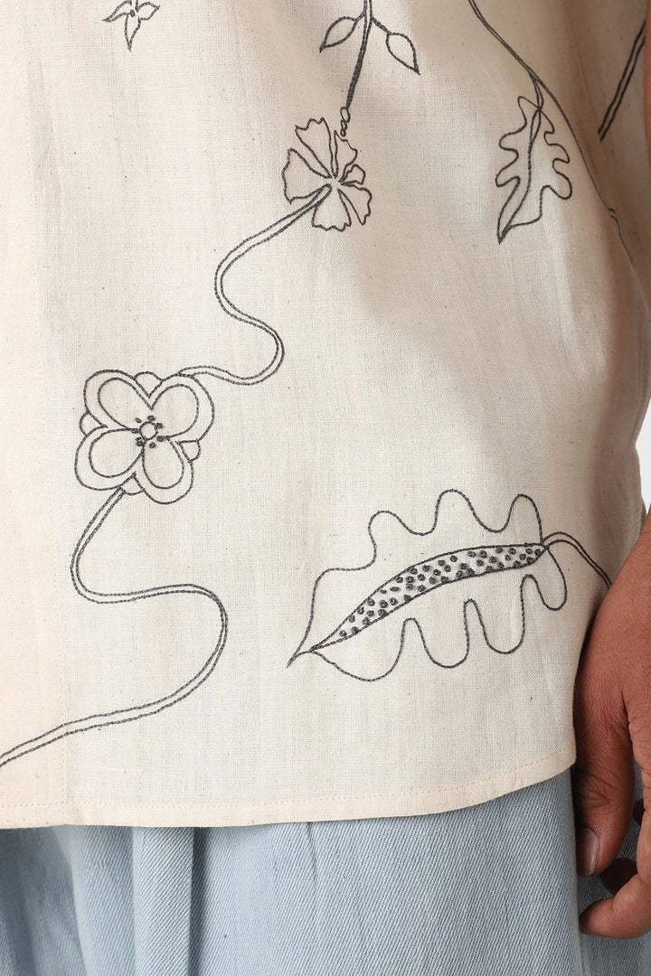 Ronen Button-Up Shirt - Natural