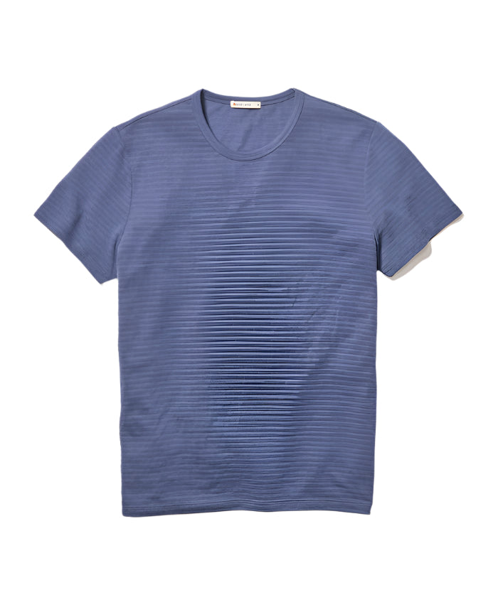 Signature Jacquard Crew Tee | Mood Indigo