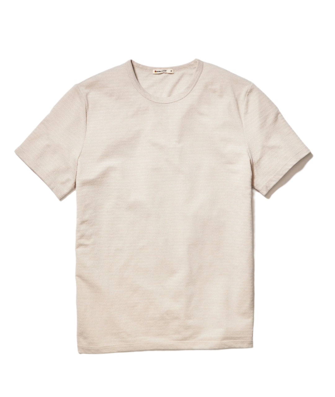 Signature Jacquard Crew Tee | Natural