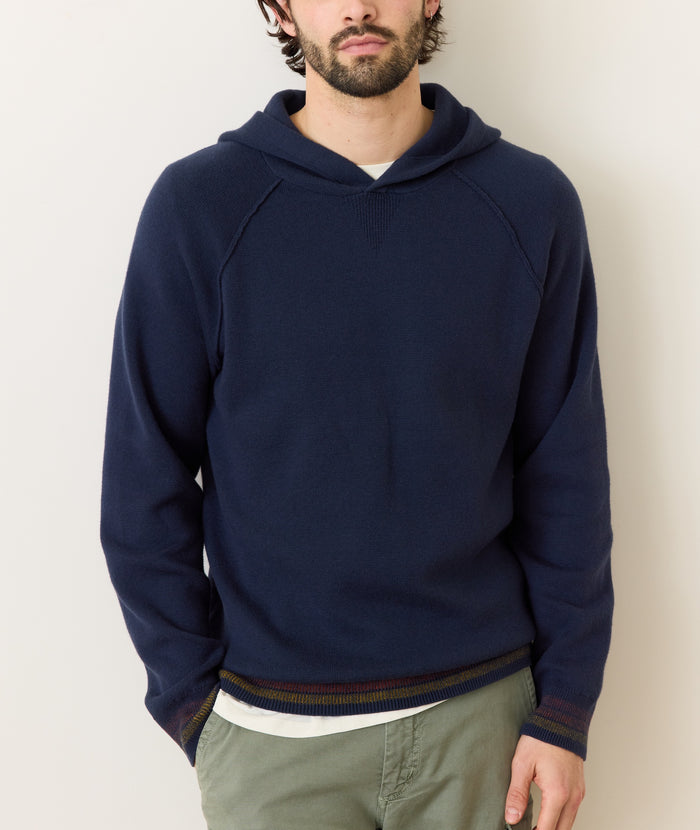 Varsity Sweater Hoodie | Navy