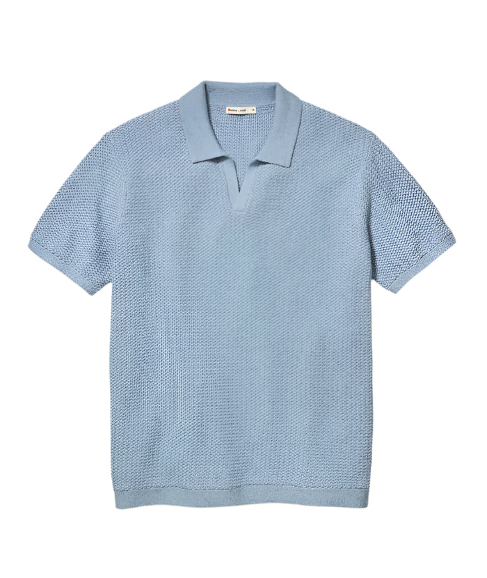 Conrad Sweater Polo | Washed Indigo