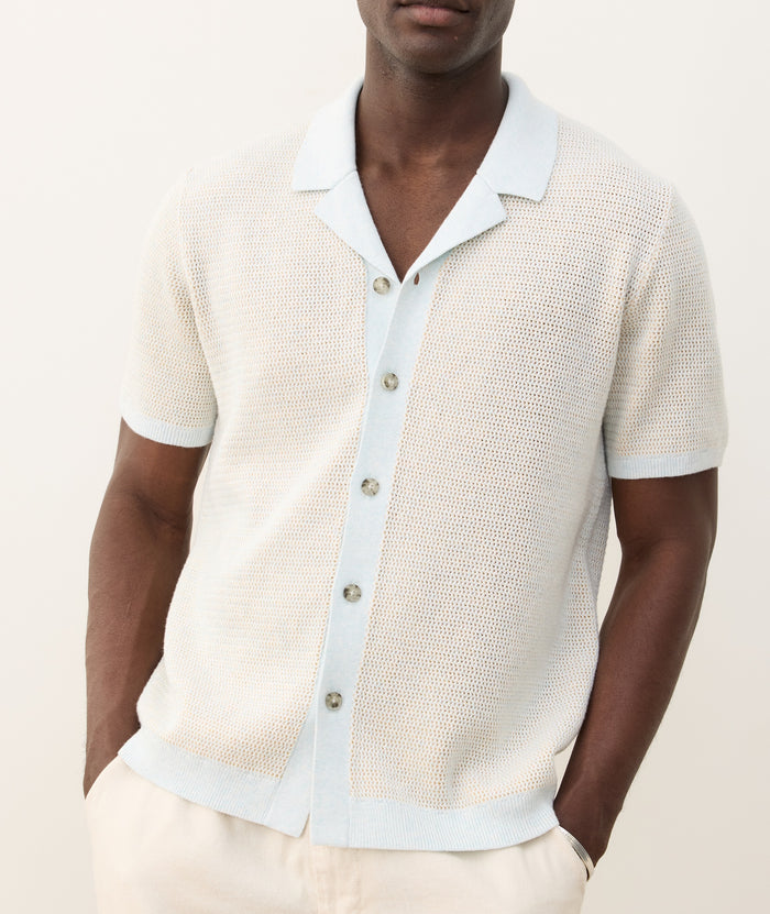 Asher Sweater Resort Shirt | Light Aqua