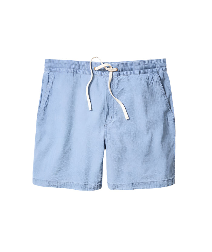 6" Saturday Seersucker Short | Light Indigo