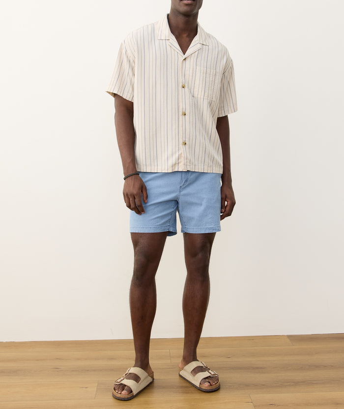 6" Saturday Seersucker Short | Light Indigo