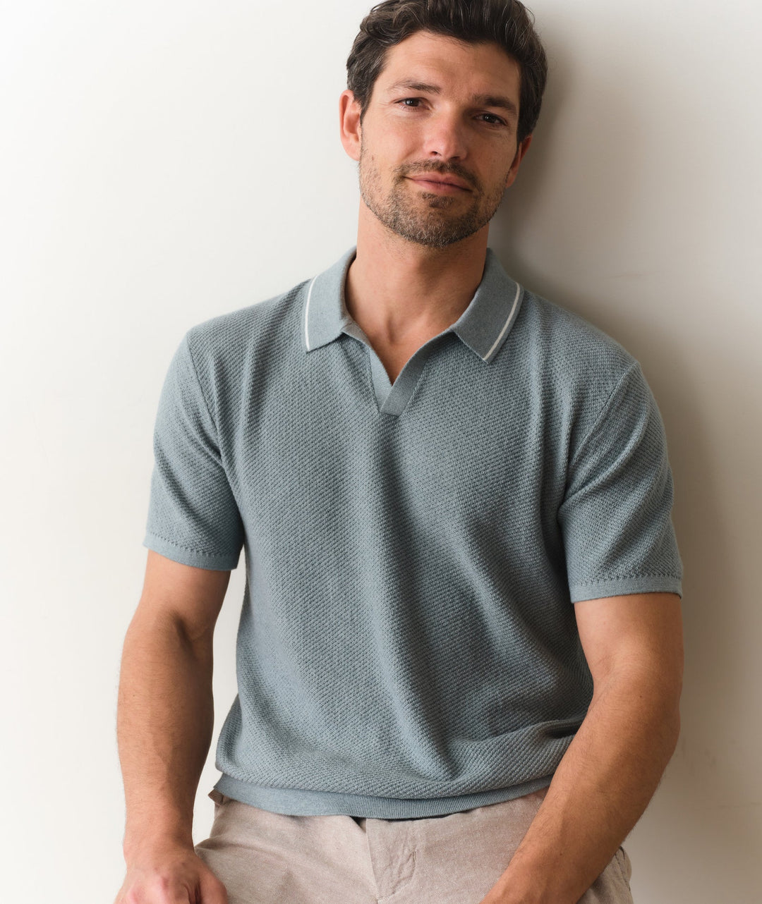 Greyson Sweater Polo | Slate
