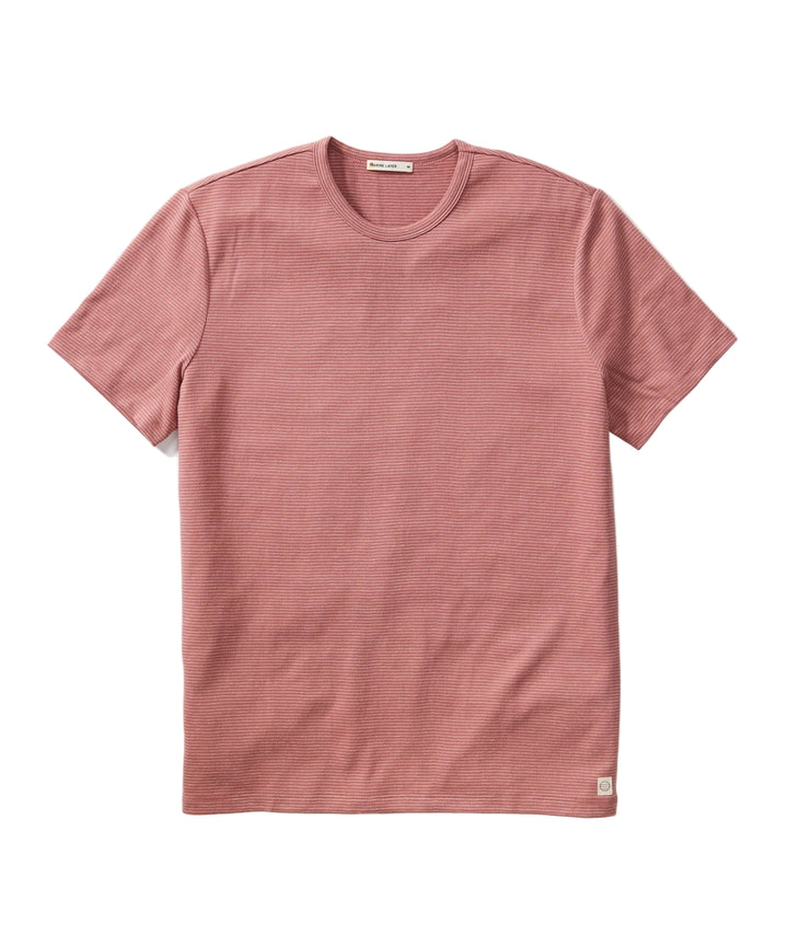 Signature Jacquard Crew Tee | Withered Rose