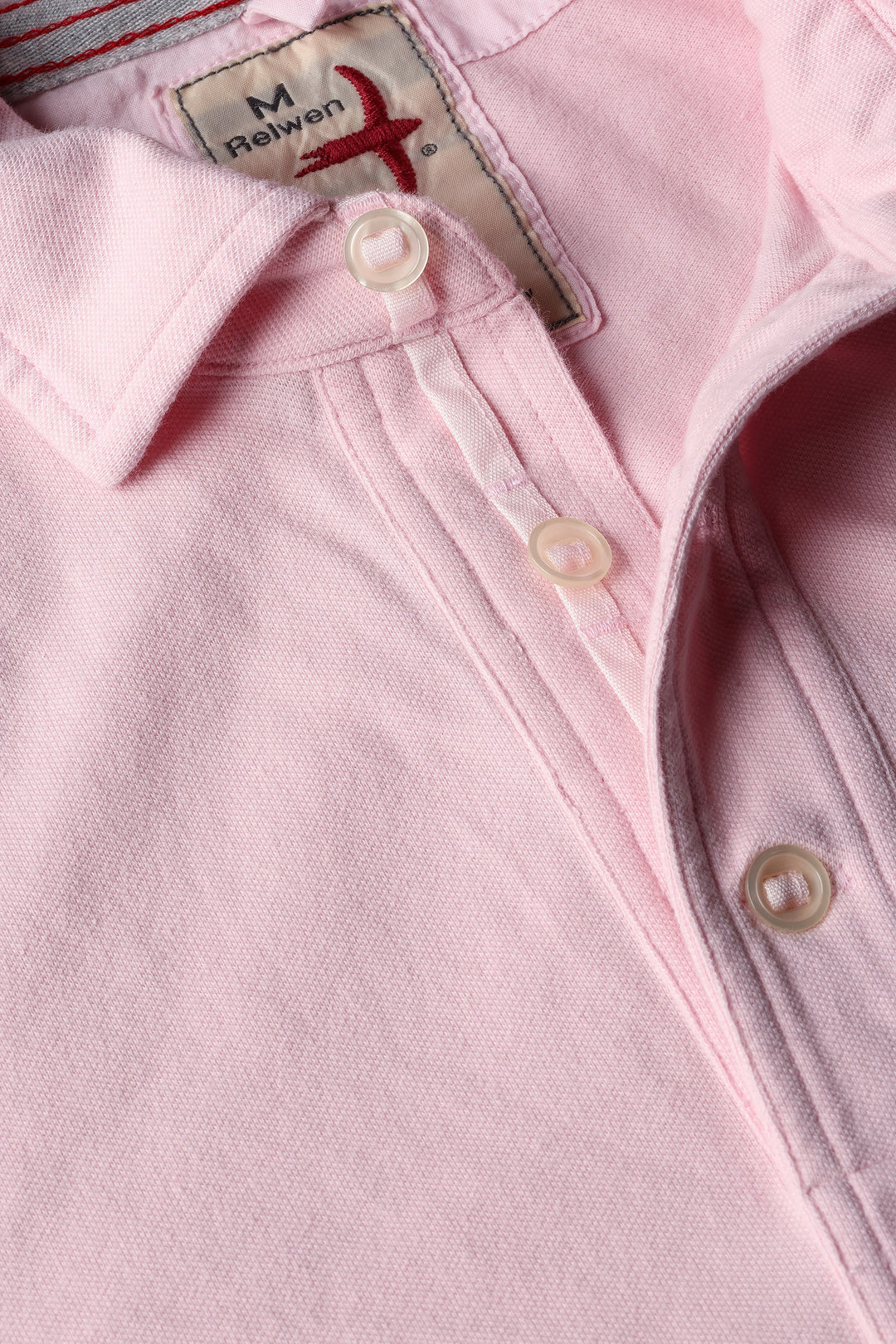 Pique Slot Polo | Pale Pink