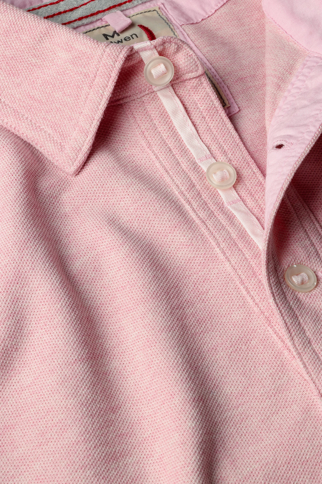 L/S Vintage Pique Polo | Pink Heather