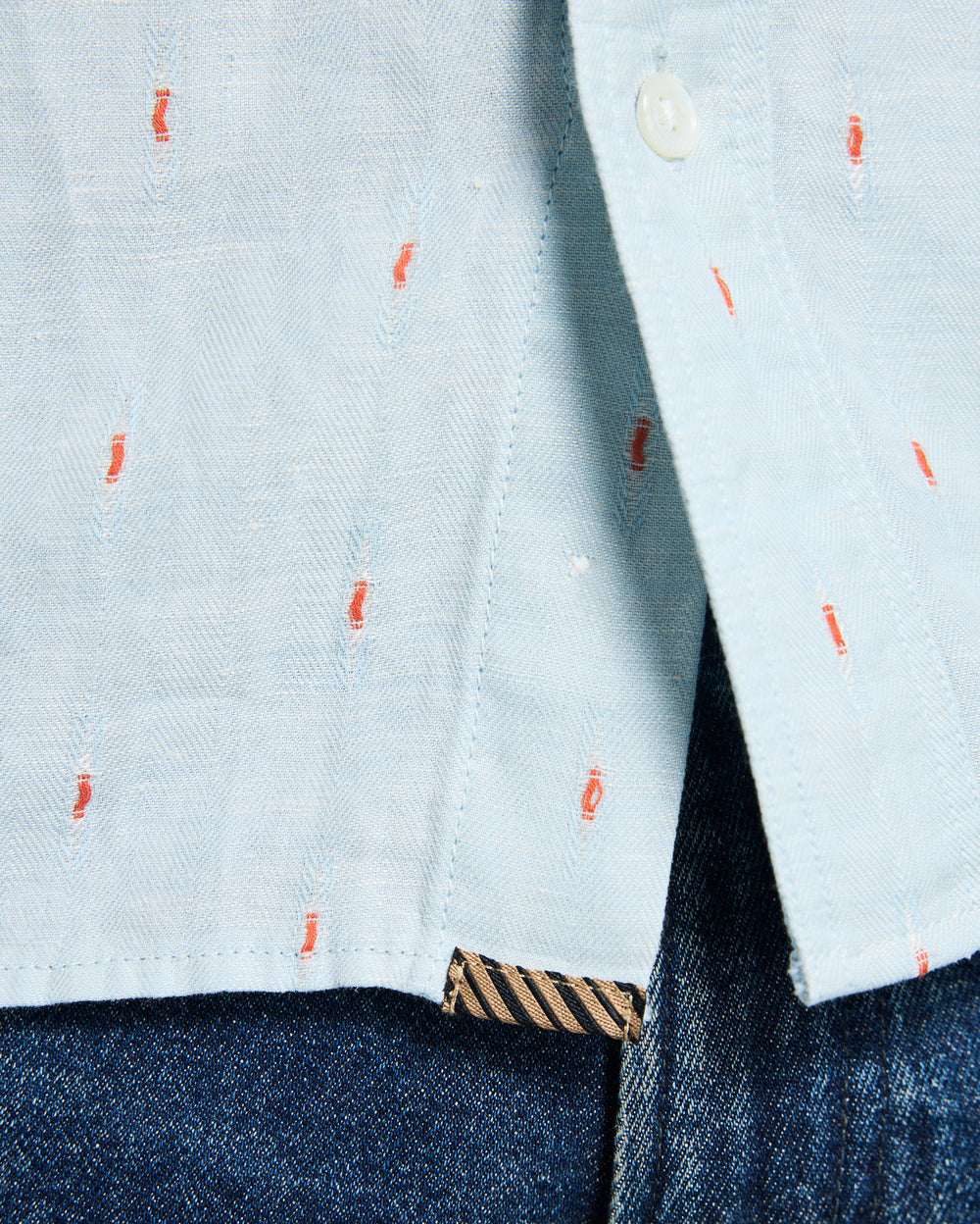 Short Sleeve Herringbone Treme Shirt | Sky Blue