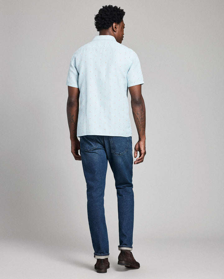 Short Sleeve Herringbone Treme Shirt | Sky Blue