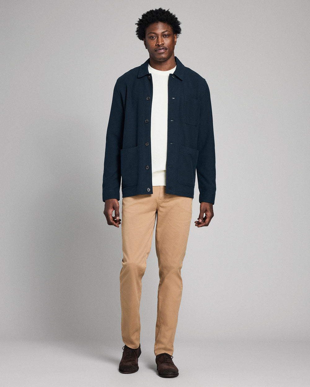 Pique Chore Jacket | Carbon Blue