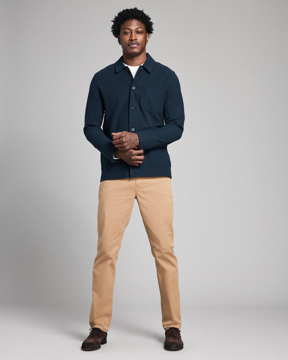 Pique Chore Jacket | Carbon Blue