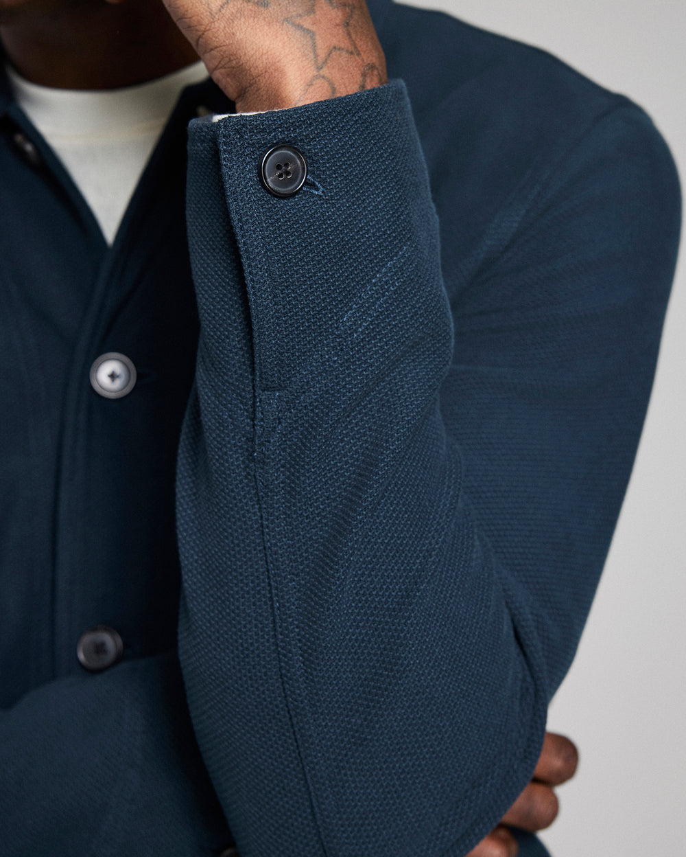 Pique Chore Jacket | Carbon Blue