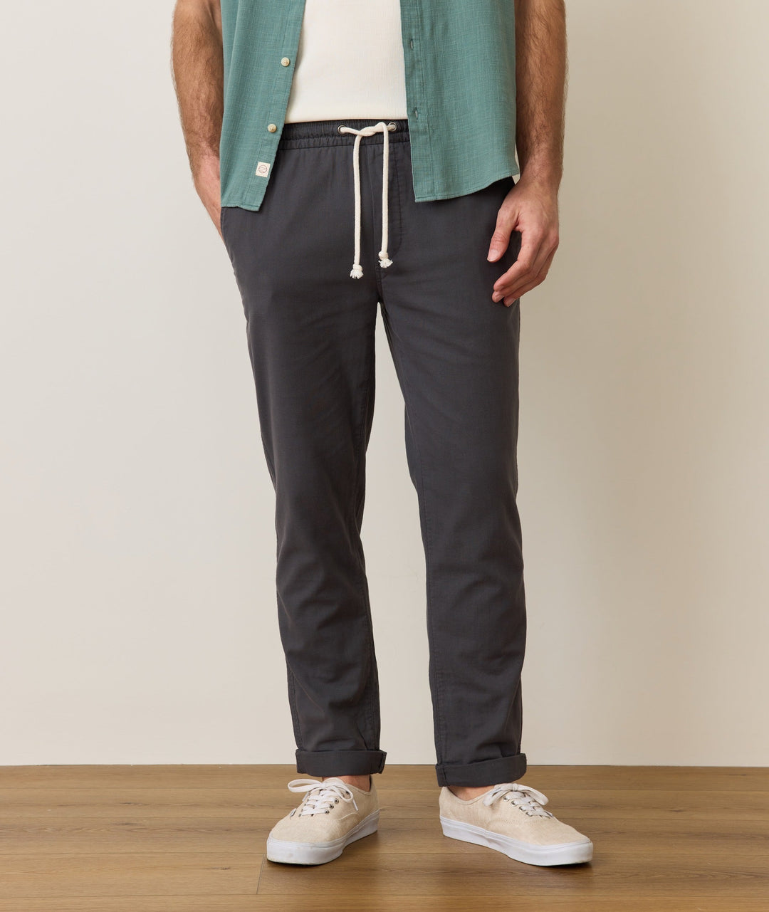 Saturday Stretch Beach Slim Straight Pant | Faded Black