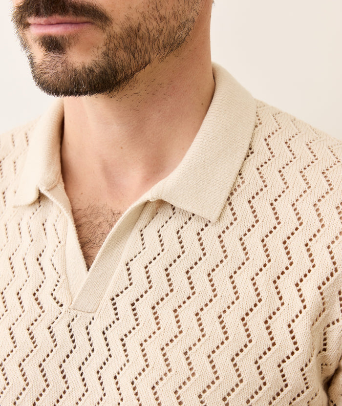 Cyrus Sweater Polo | Natural