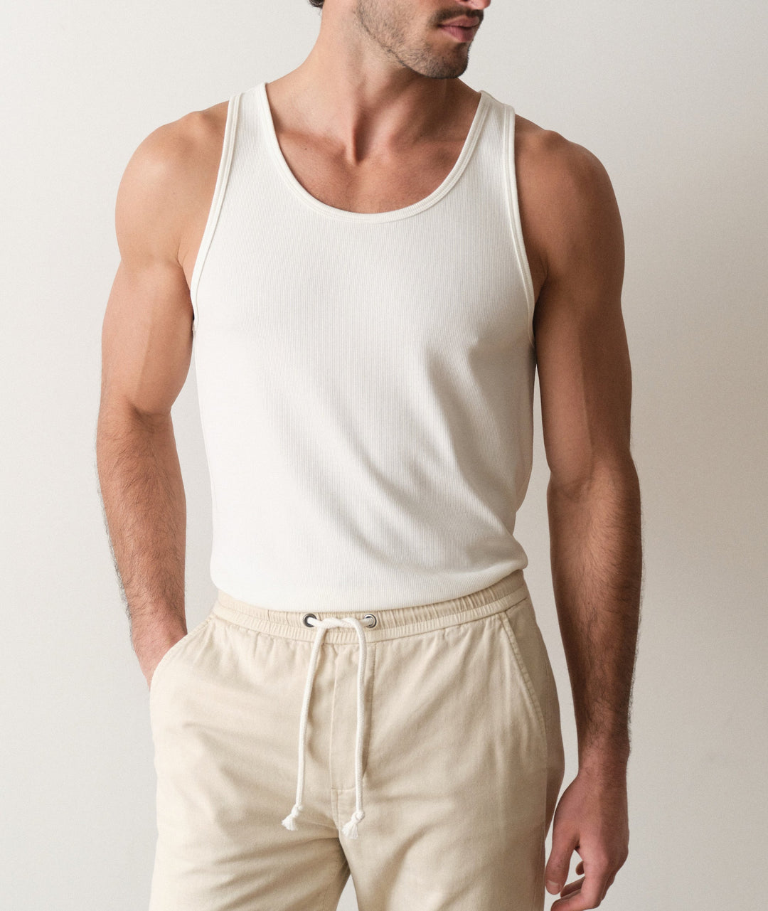 Carter Rib Tank | White