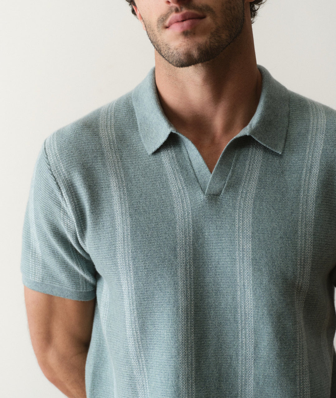 Liam Sweater Polo | Topaz Stripe