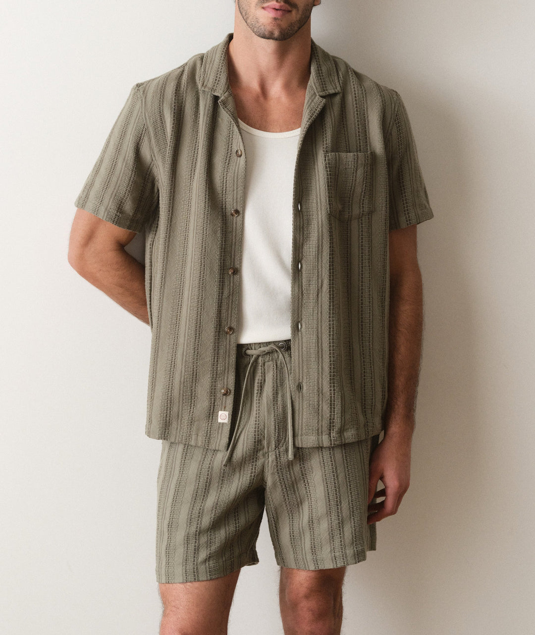 6" Saturday Dobby Short | Olive