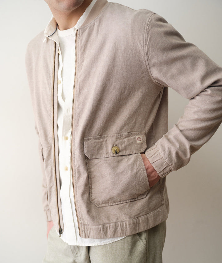 Hemp Bomber Jacket | Taupe