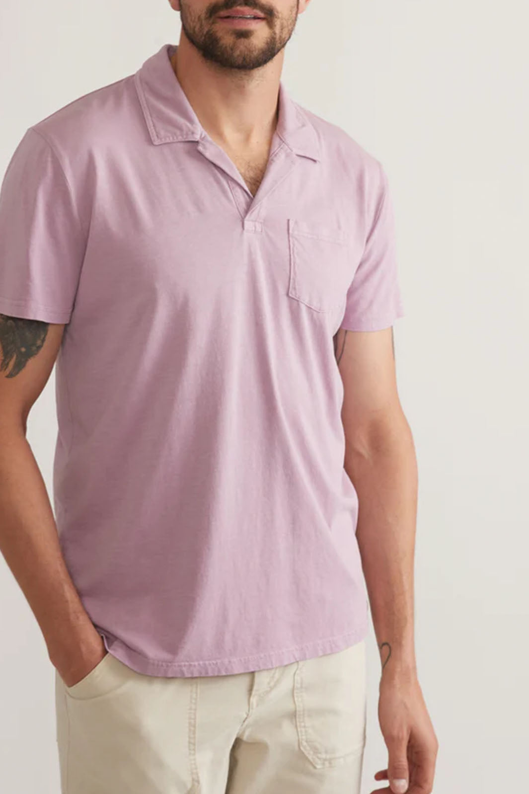 Sea Change Cotton Polo - Lavender Mist