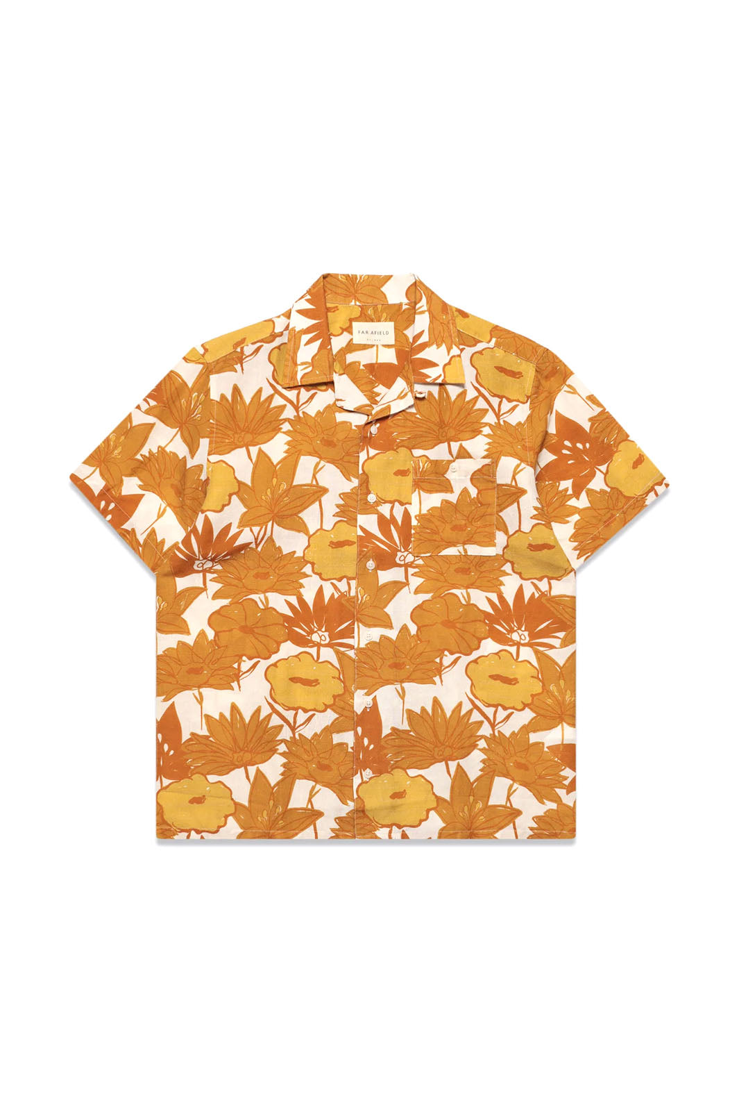 Selleck Shirt - Honey Gold Flower Collage Print