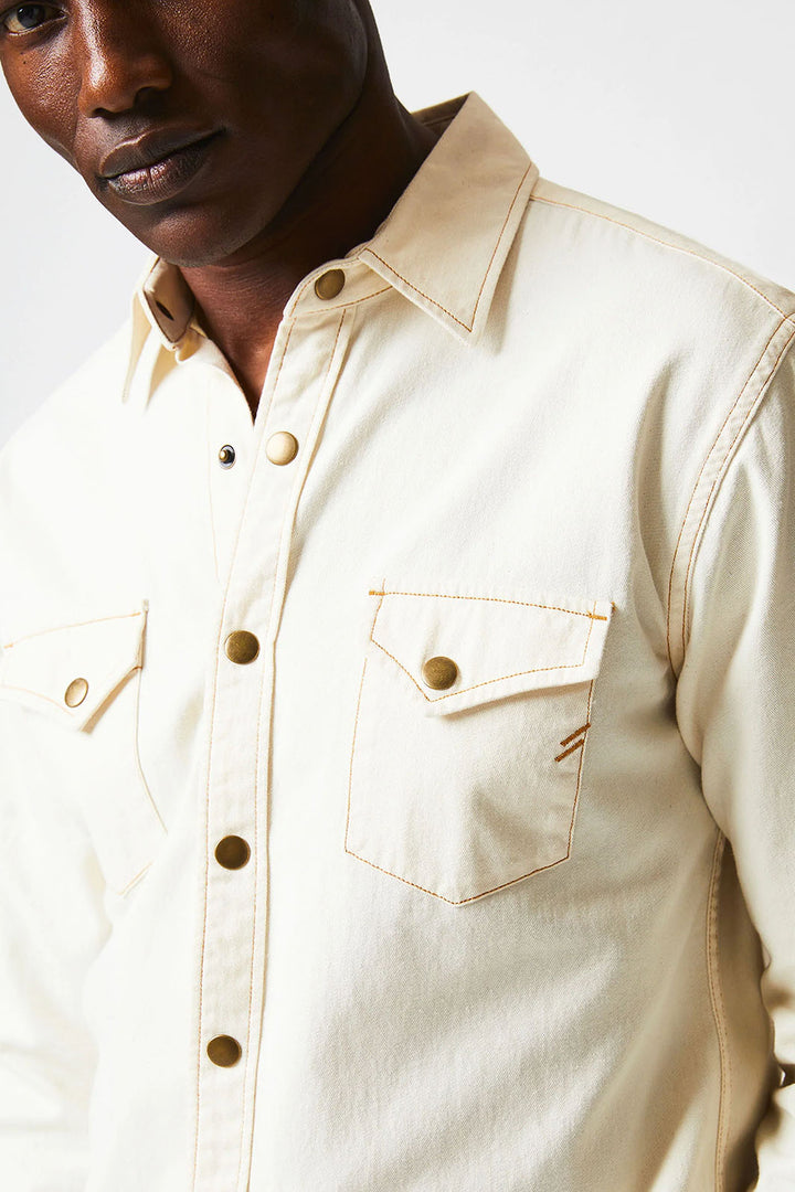 Shoals Twill Button-Up Shirt - Natural