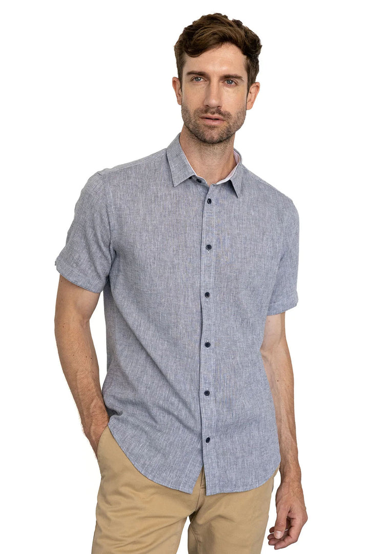 Short Sleeve Button-Up - Gray