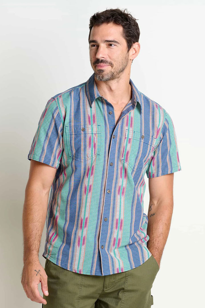 Smythy Button-Up Shirt - Cornflower Ikat