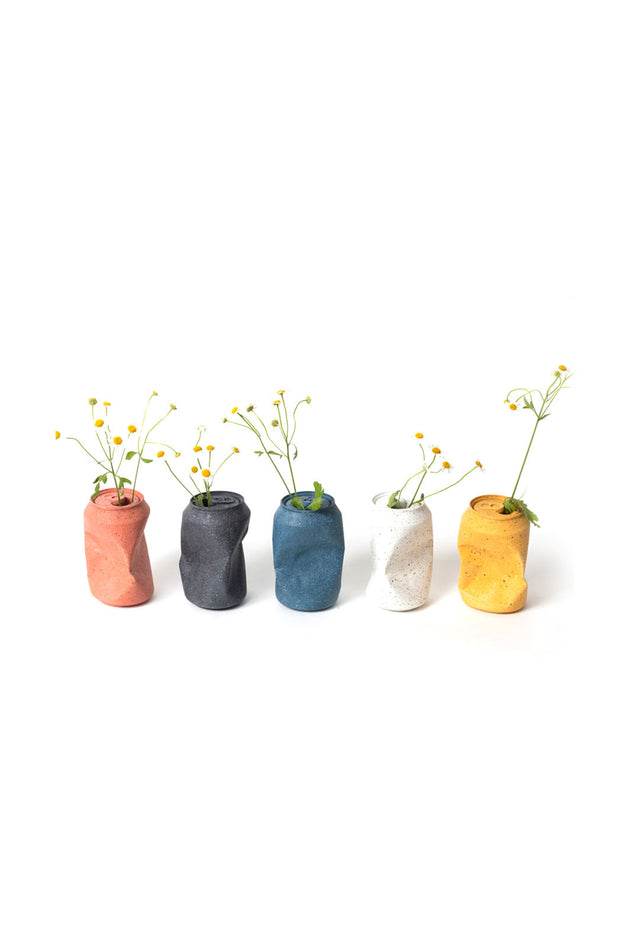 Soda Can Vase - Black Terrazzo