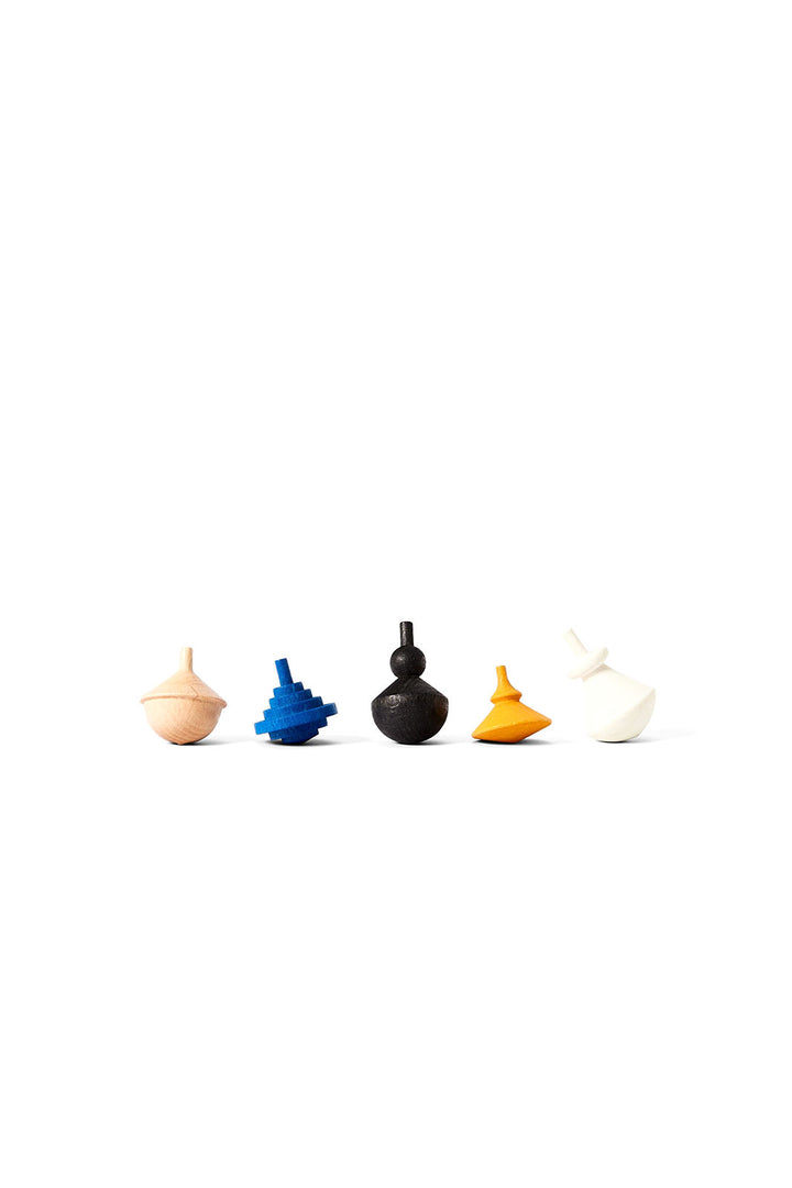 Spinning Tops, Set of Five