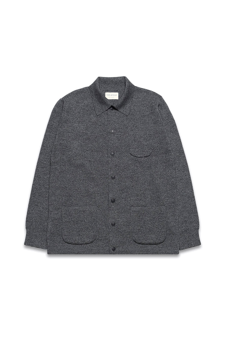 Station Cardigan - Melange Grey/ Black