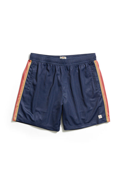Side Stripe Mesh Short - Navy Stripe