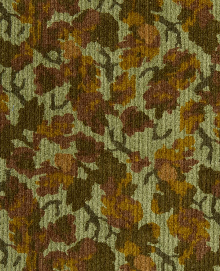 M's Cascadia LS Shirt | Green Moss Leaf Print