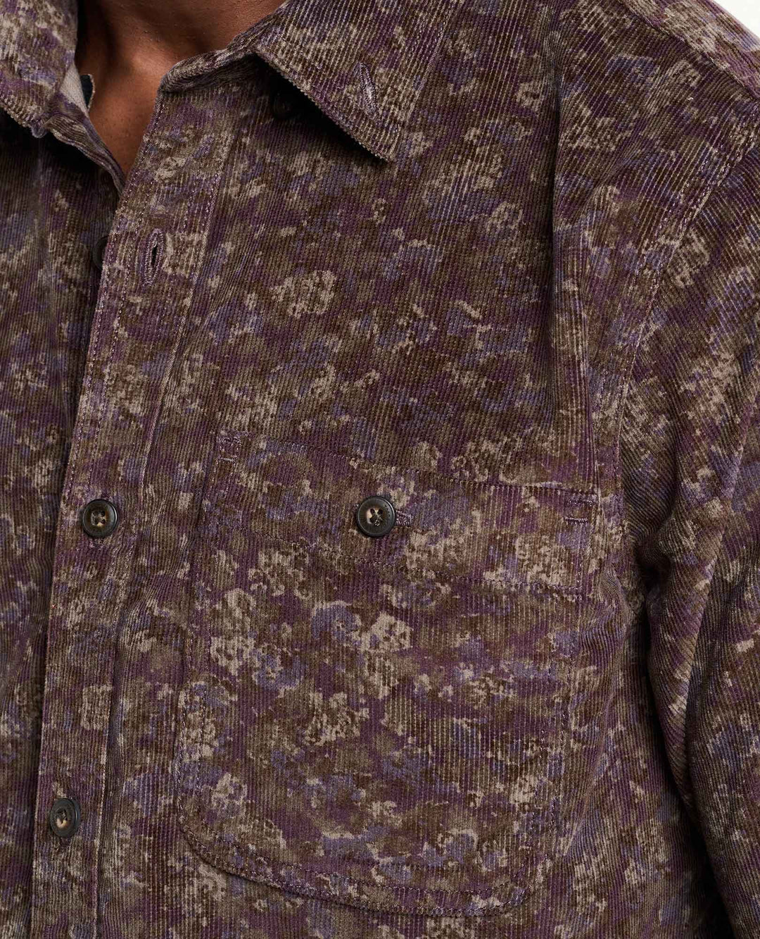 Scouter Corduroy Shirt | Raisin Print