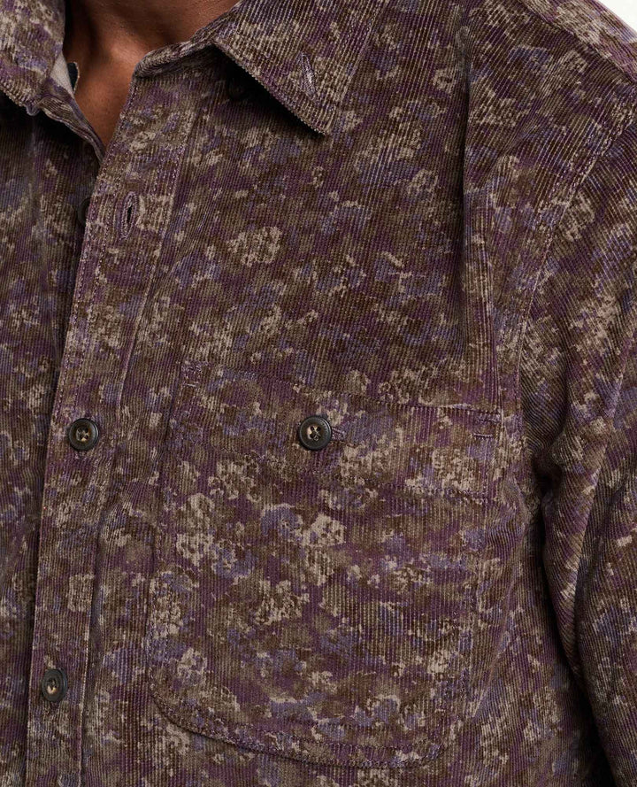 Scouter Corduroy Shirt | Raisin Print