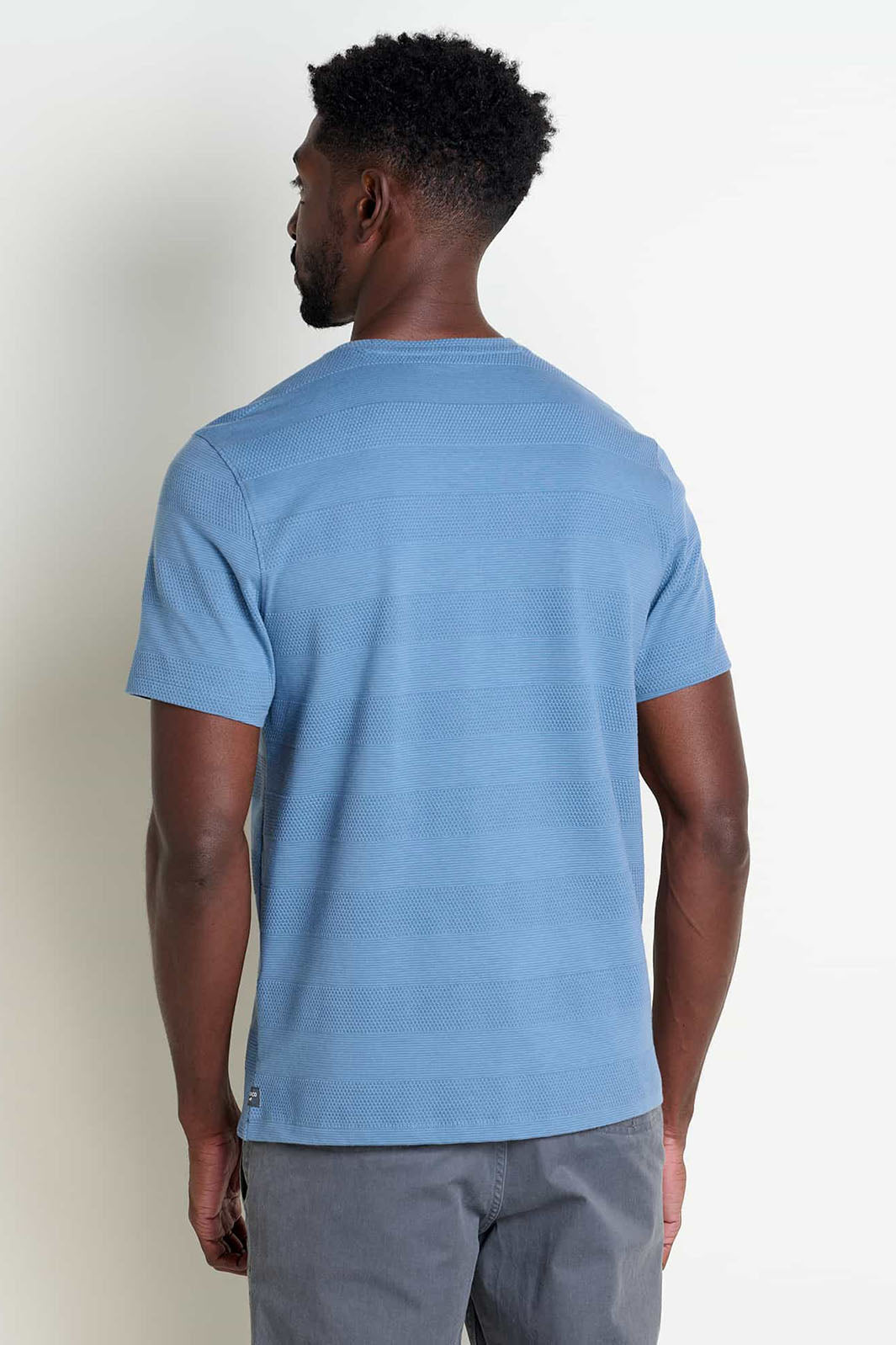 Tempo Dobby Crew T-Shirt - Pacific Blue