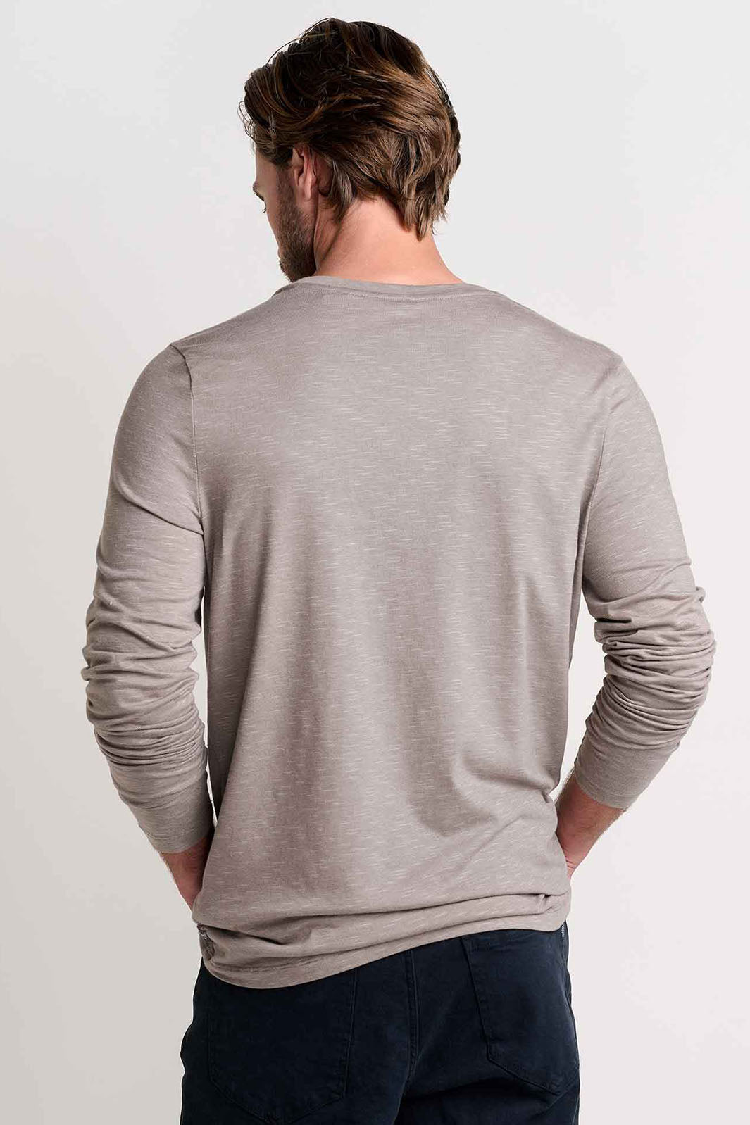 Tempo Long Sleeve Crew Shirt - Dark Chino