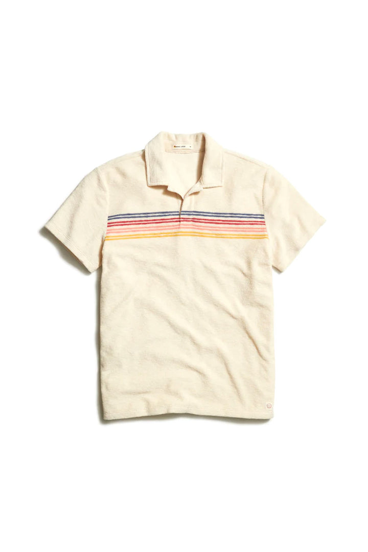 Terry Out Polo - Fog Sunset Stripe