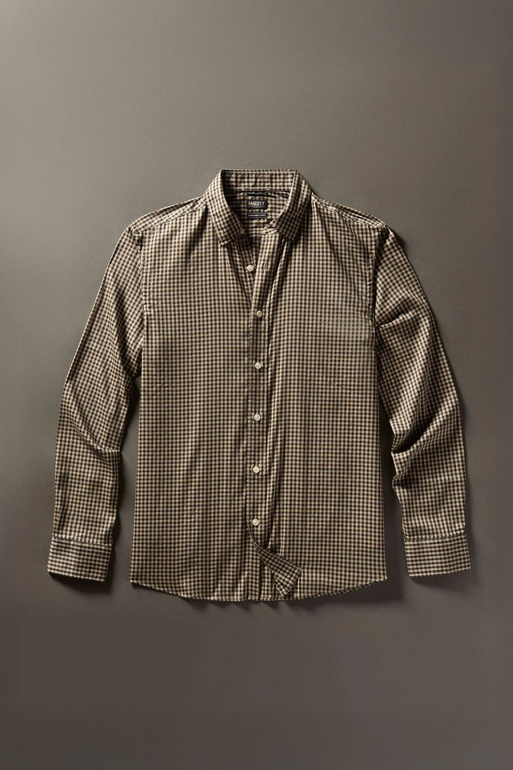 The Movement Shirt - Charcoal Tan Gingham