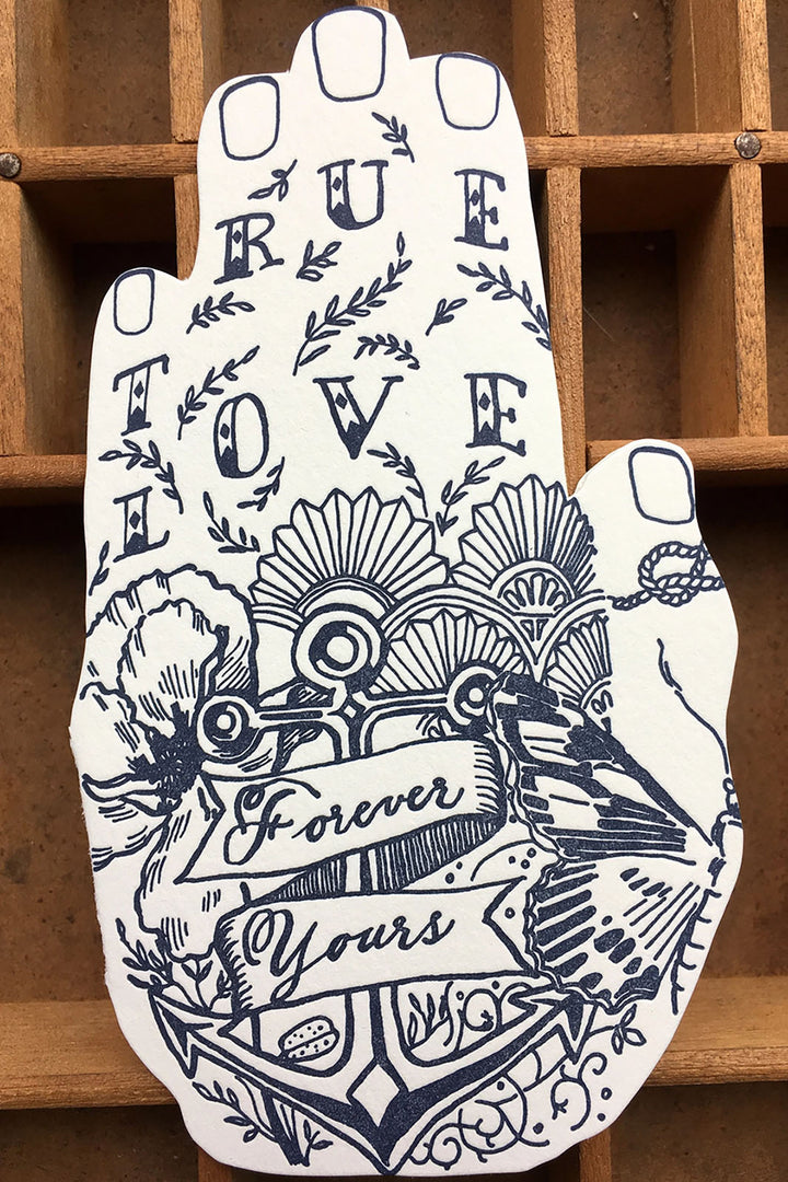 True Love Hand Card