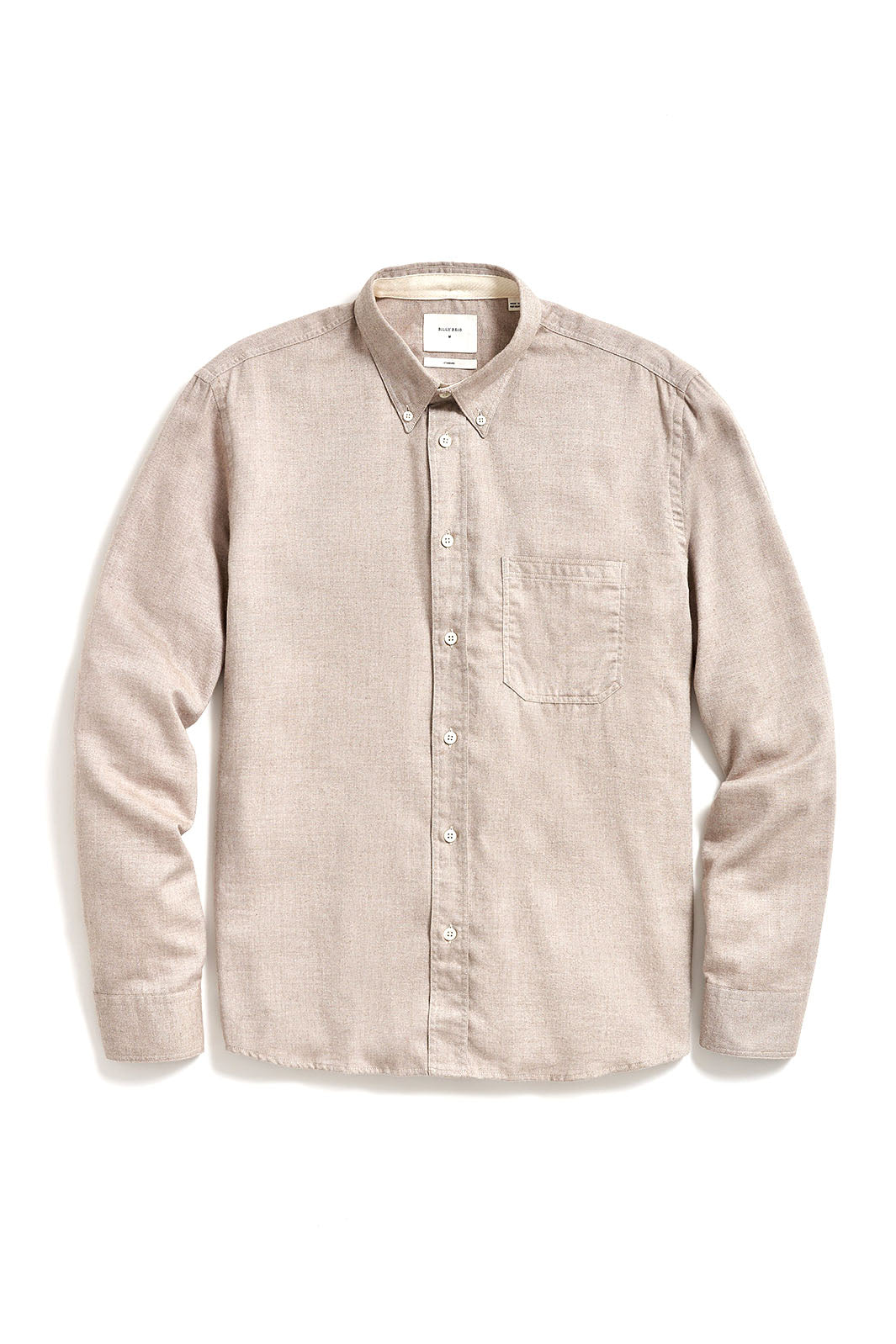 Tan, cream, off-white long sleeve button up men's shirt 