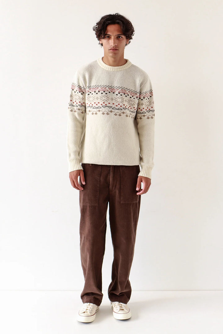 Uichi Knit Sweater - Snow White/ Multi