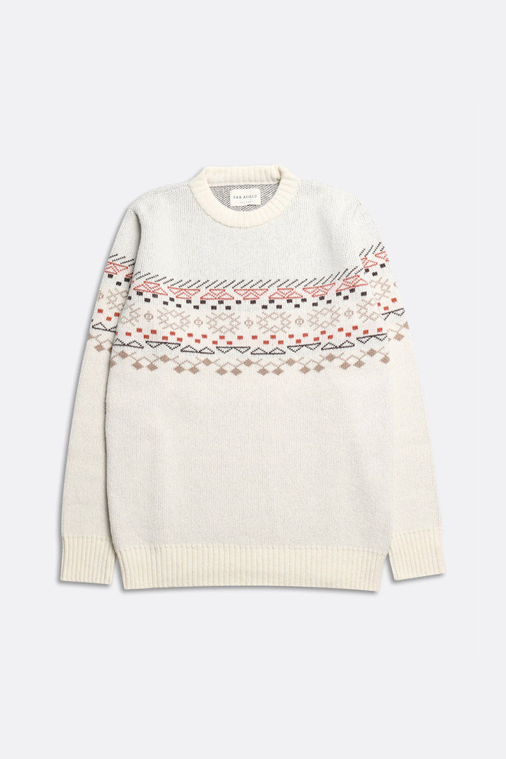 Uichi Knit Sweater - Snow White/ Multi