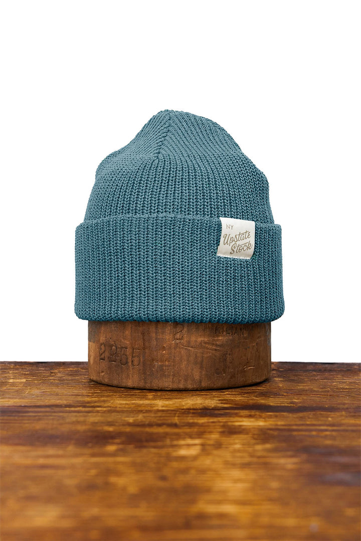 Upcycled Cotton Watchcap Beanie - Seafoam