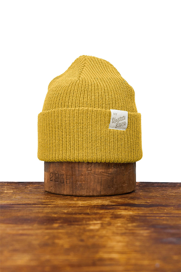 Upcycled Cotton Watchcap Beanie - Sunflower