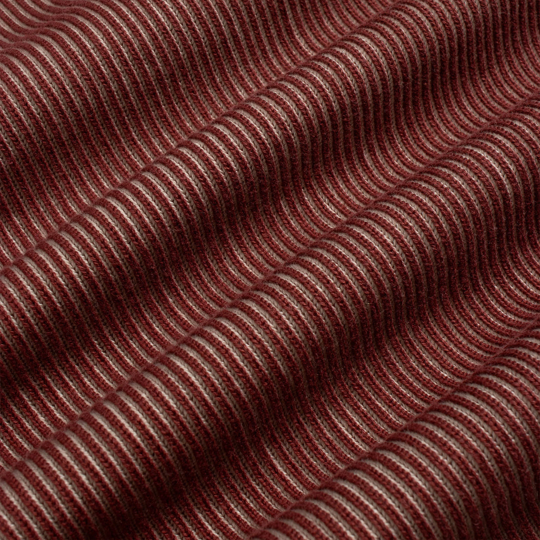Velzy Helio Stripe Knitted Shirt | Red / Sand