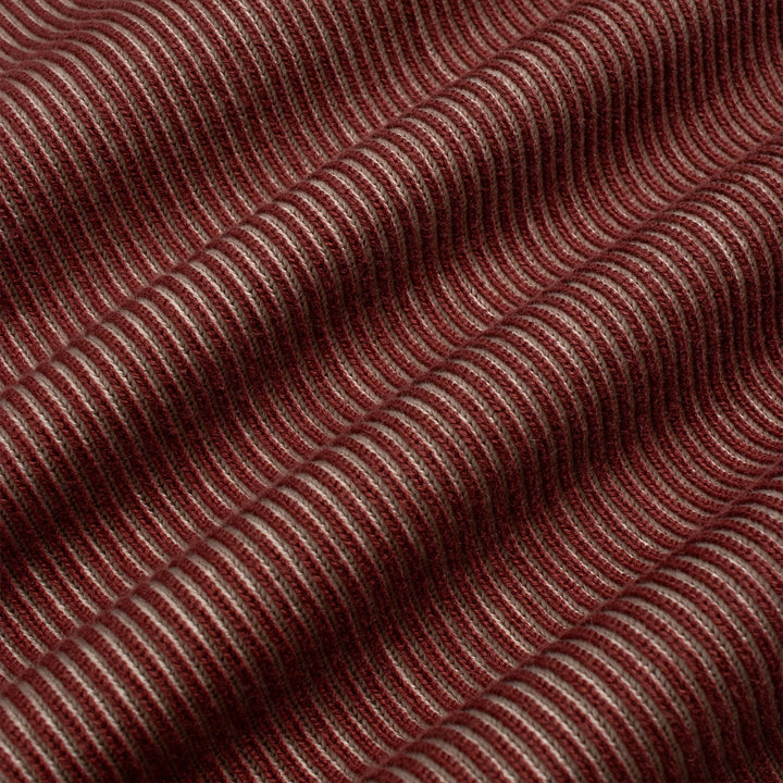Velzy Helio Stripe Knitted Shirt | Red / Sand