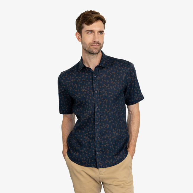 Printed Linen Shirt | West Coast Palms